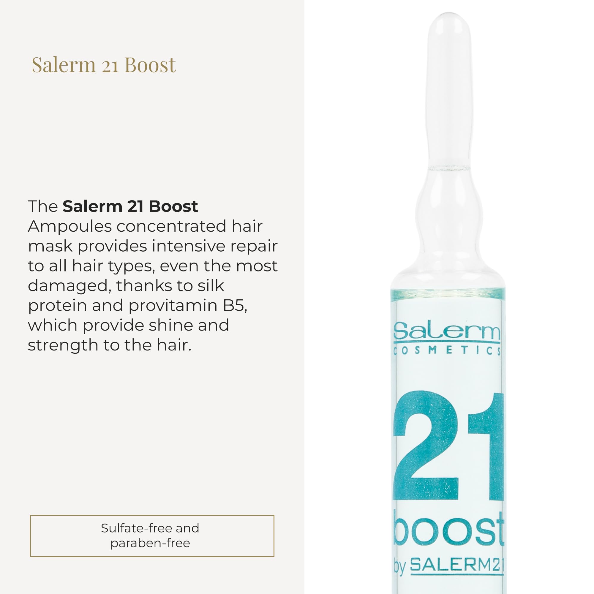 SALERM single ampoule close-up highlighting concentrated formula benefits