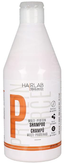 SALERM lather close-up demonstrating rich foam and keratin texture for stronger hair
