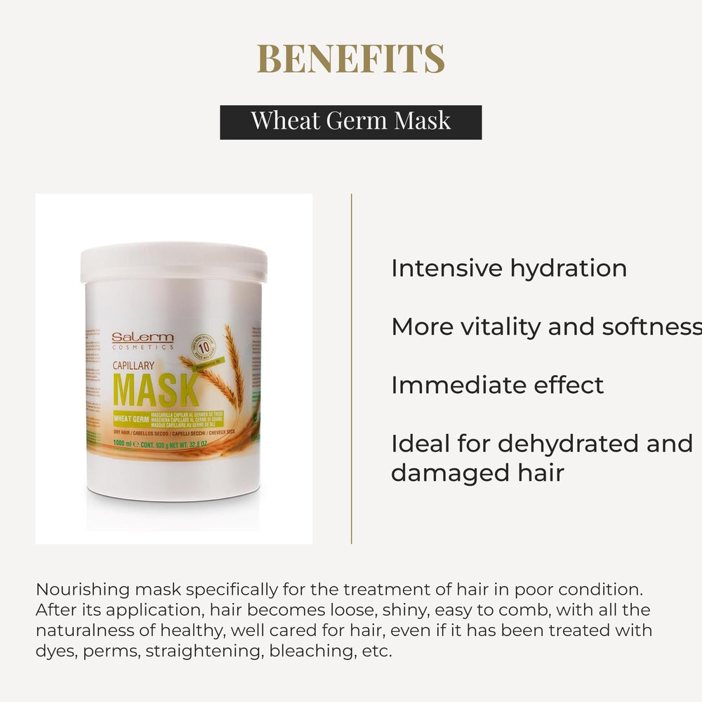 SALERM applying mask along hair strand for improved manageability