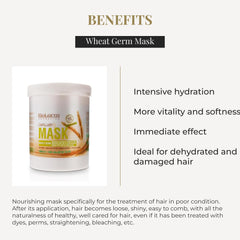 SALERM applying mask along hair strand for improved manageability