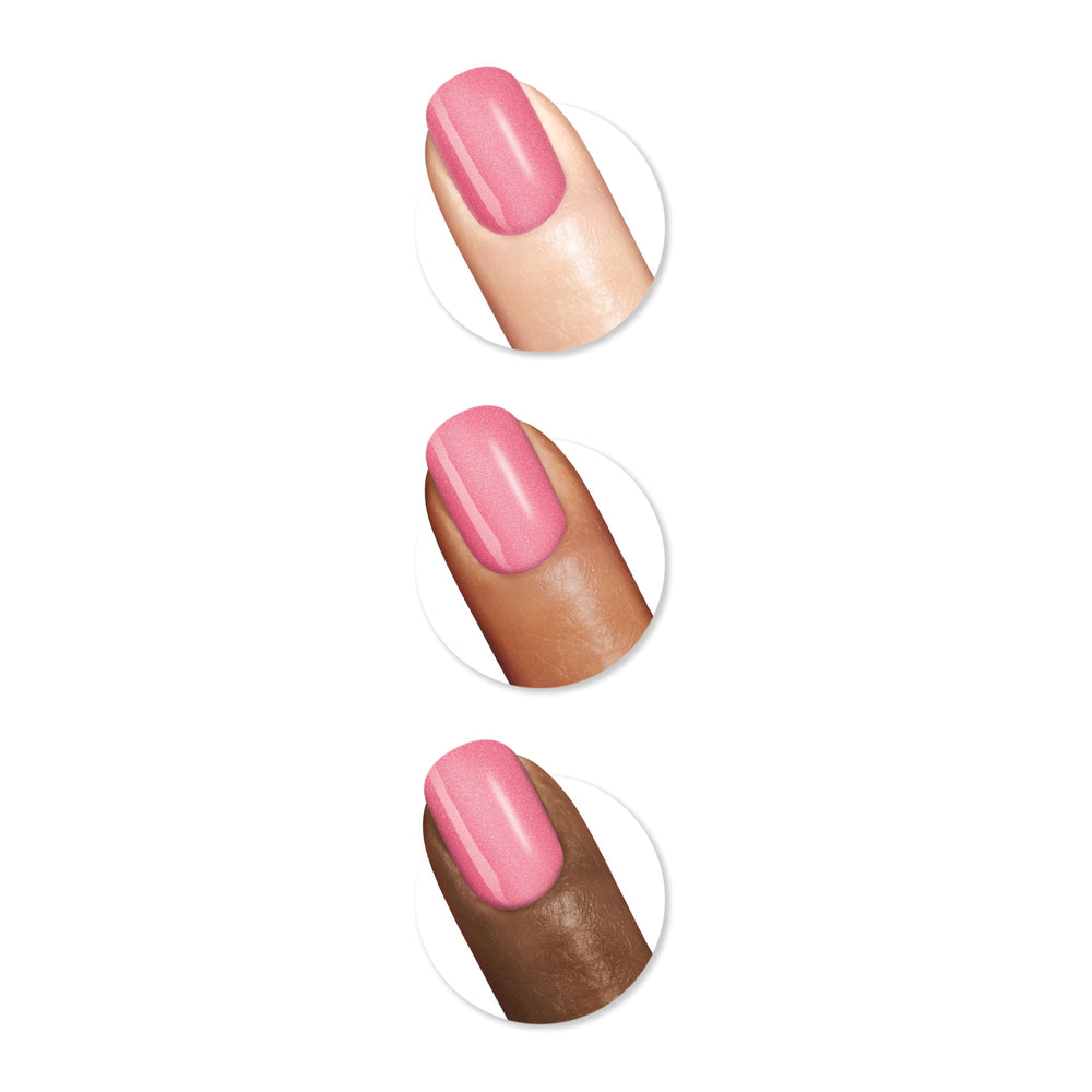 Sally Hansen brush stroke of 255 Lips Tulips demonstrating smooth application benefit