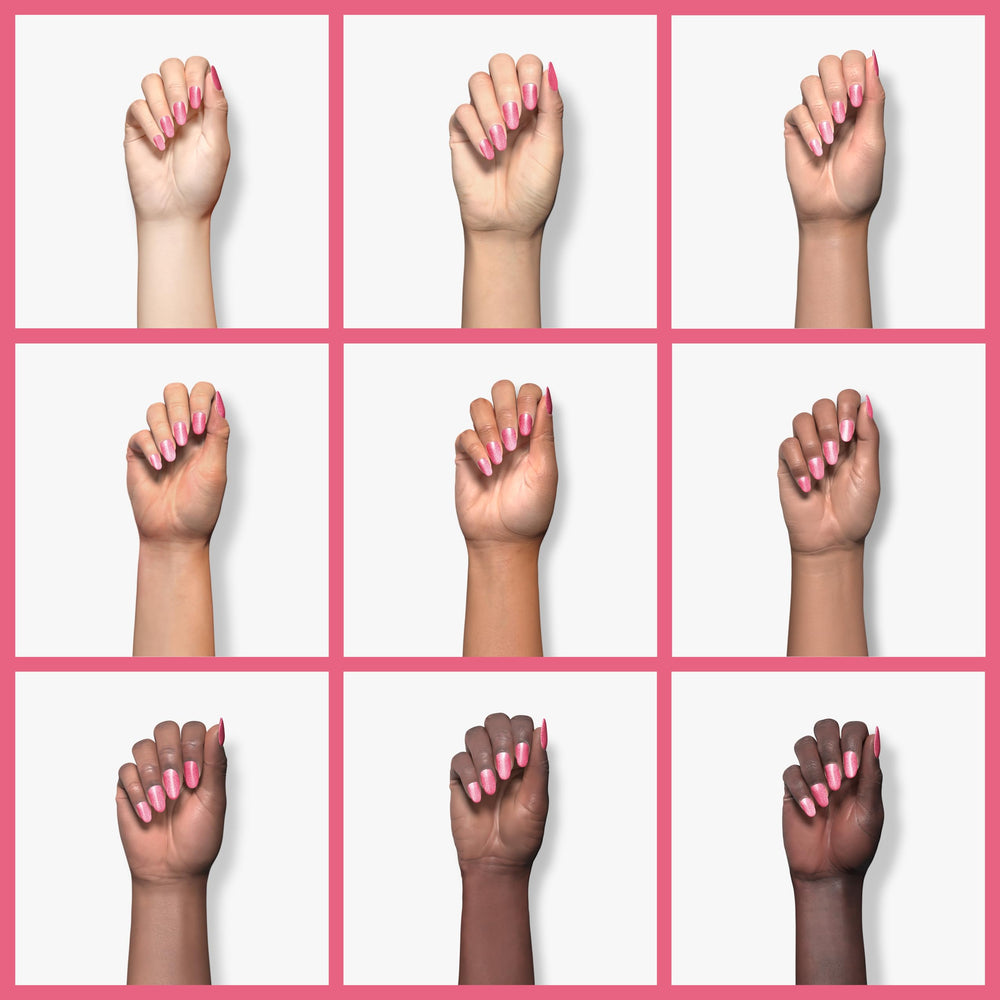 Sally Hansen close-up of painted nail highlighting high-shine finish benefit