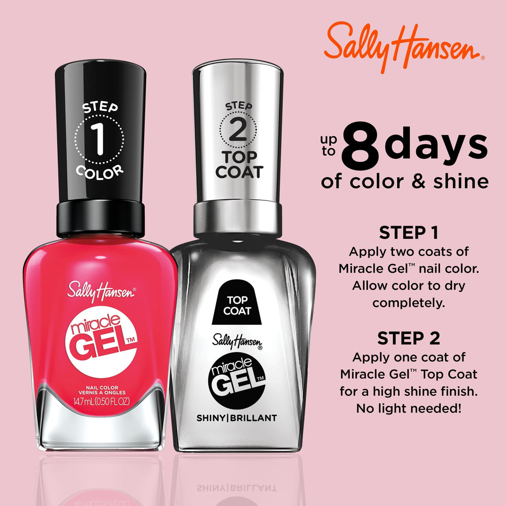 Sally Hansen brush stroke of 329 Pink Tank showing smooth coverage benefit