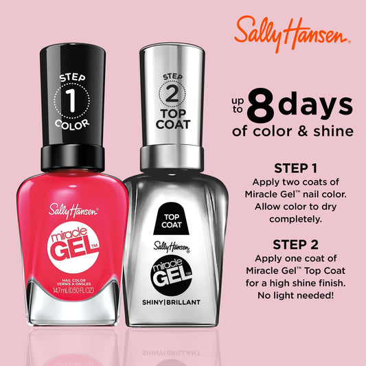 Sally Hansen brush stroke of 329 Pink Tank showing smooth coverage benefit