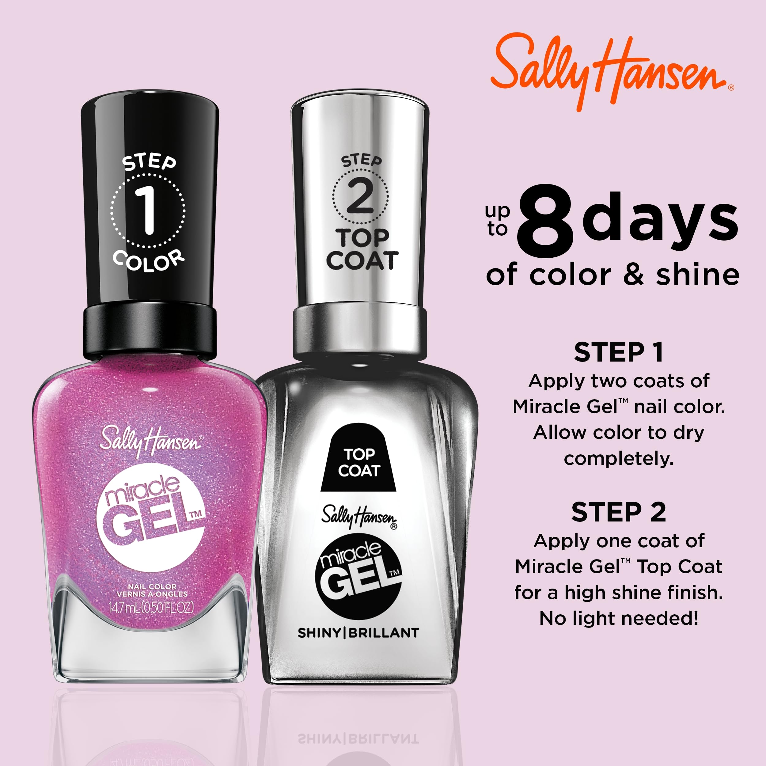 Sally Hansen brush stroke of Quartz And Kisses showing smooth application and even pigmentation