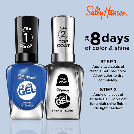 Sally Hansen brush stroke of Tidal Wave demonstrating creamy texture and coverage