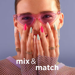 Sally Hansen adhesive tabs sheet ready to apply for gentle, damage-minimizing adhesion