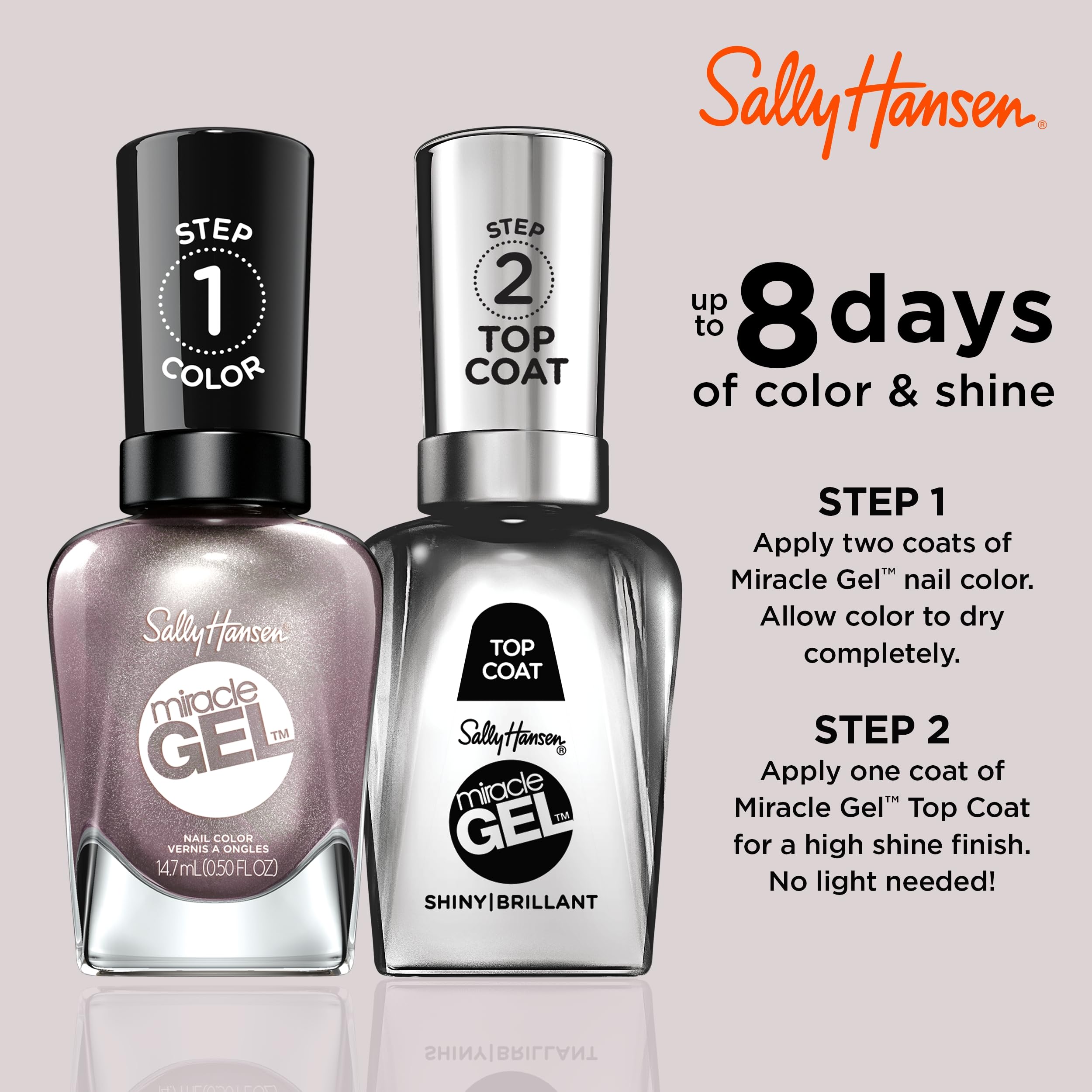 Sally Hansen brush stroke displaying smooth application and even coverage benefit