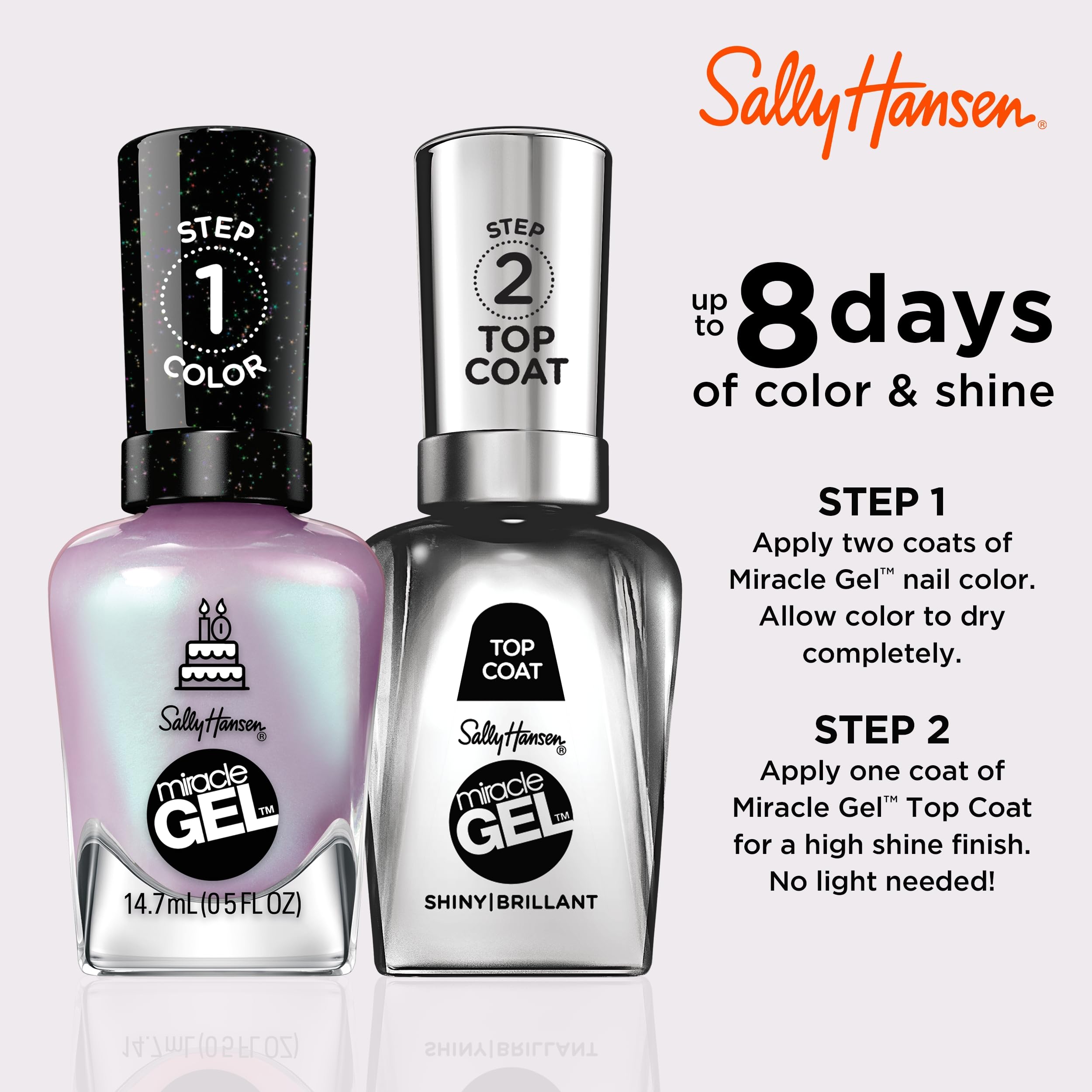 Sally Hansen brush and cap detail demonstrating smooth application and even coverage