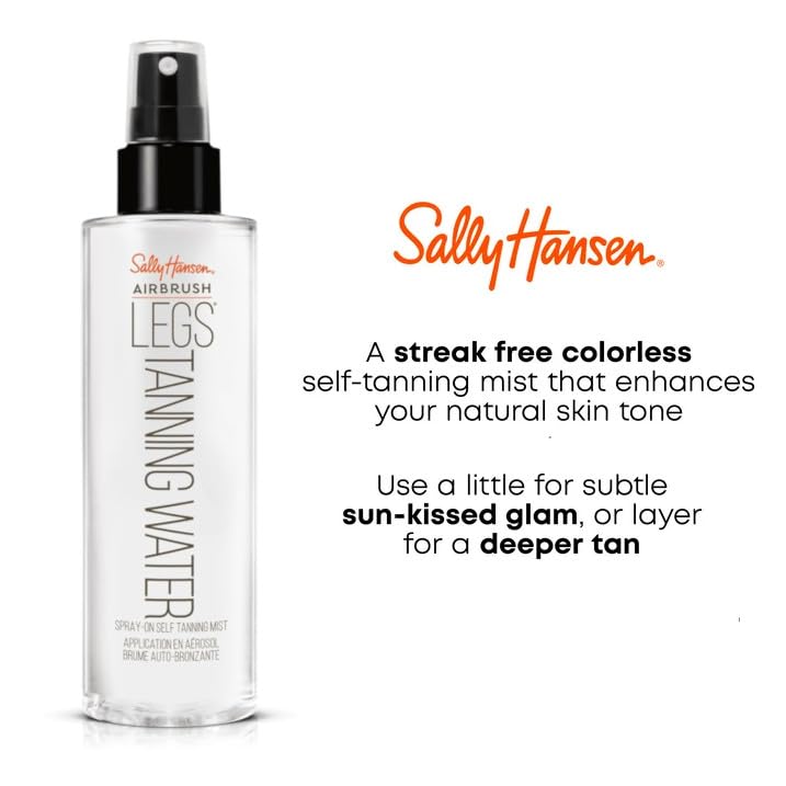 Sally Hansen clear mist spraying, demonstrates streak-free, invisible application