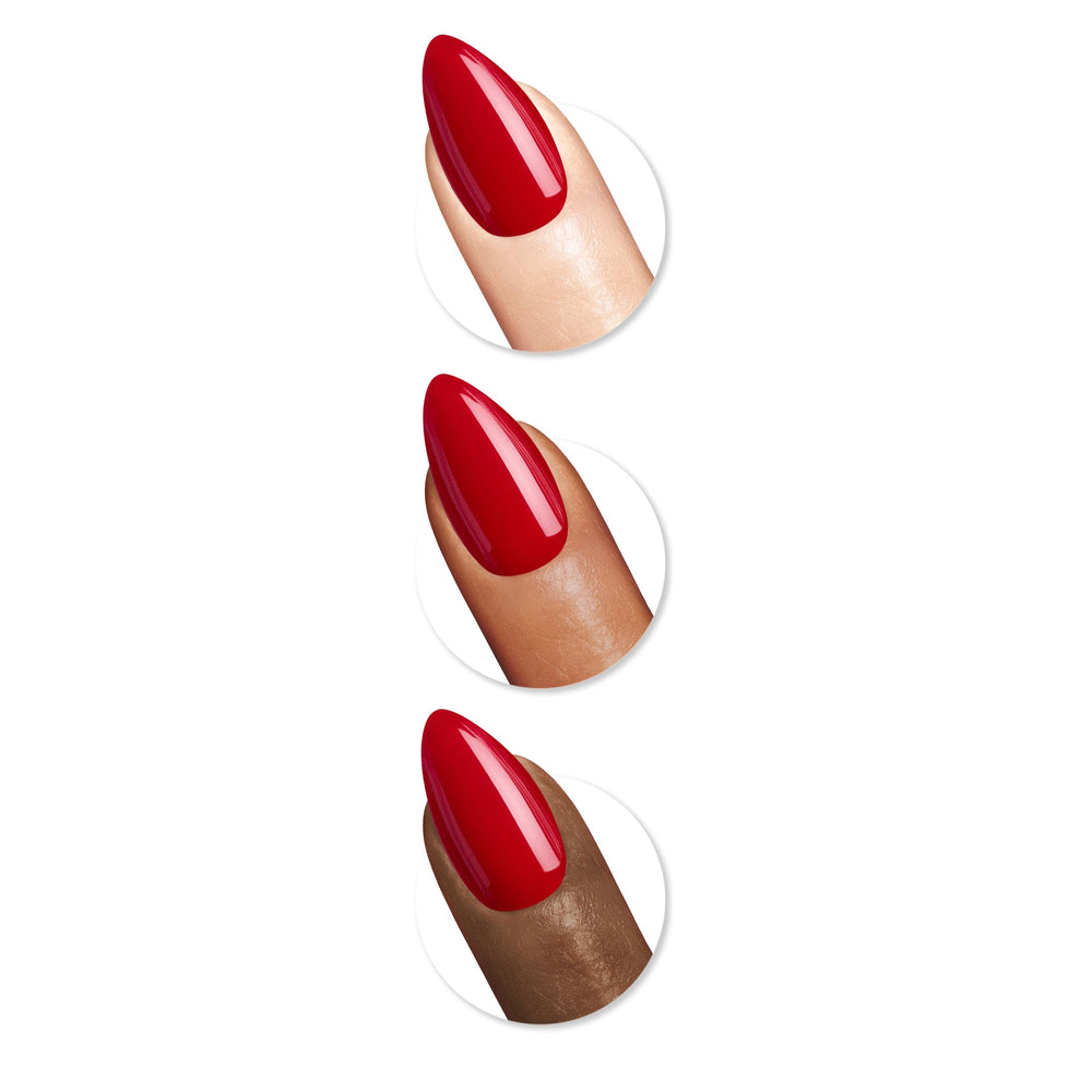 Sally Hansen glue and adhesive tabs displayed showing secure gentle-hold benefit