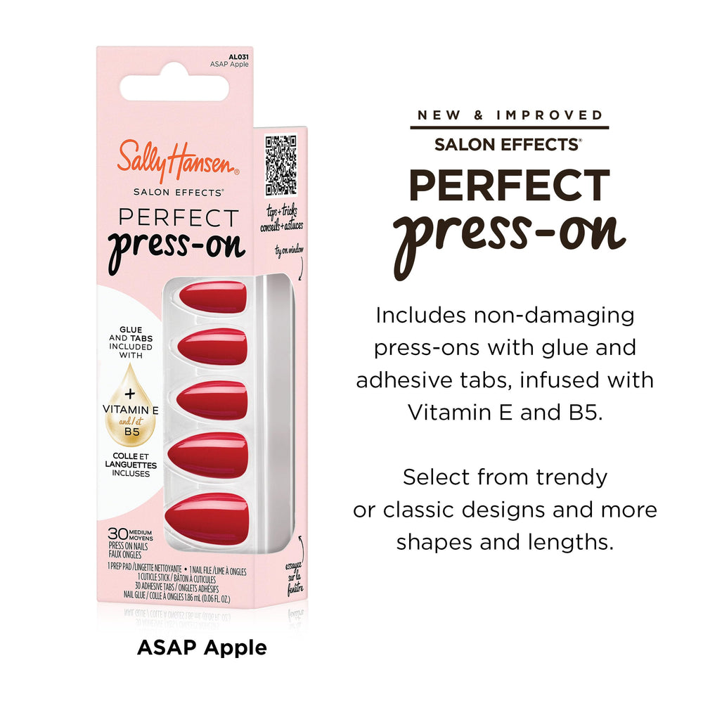 Sally Hansen 30 nails laid out showing size variety for precise fit benefit