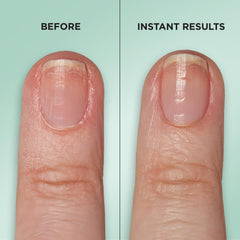 Sally Hansen applying serum to nail for instant smoothing and protection