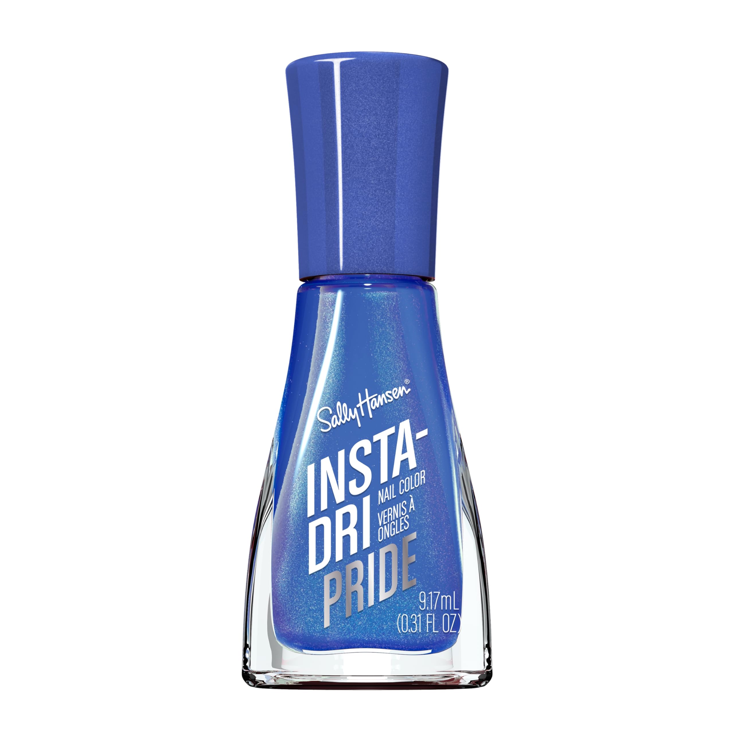 Sally Hansen Be You Blue front bottle showing label and color benefit