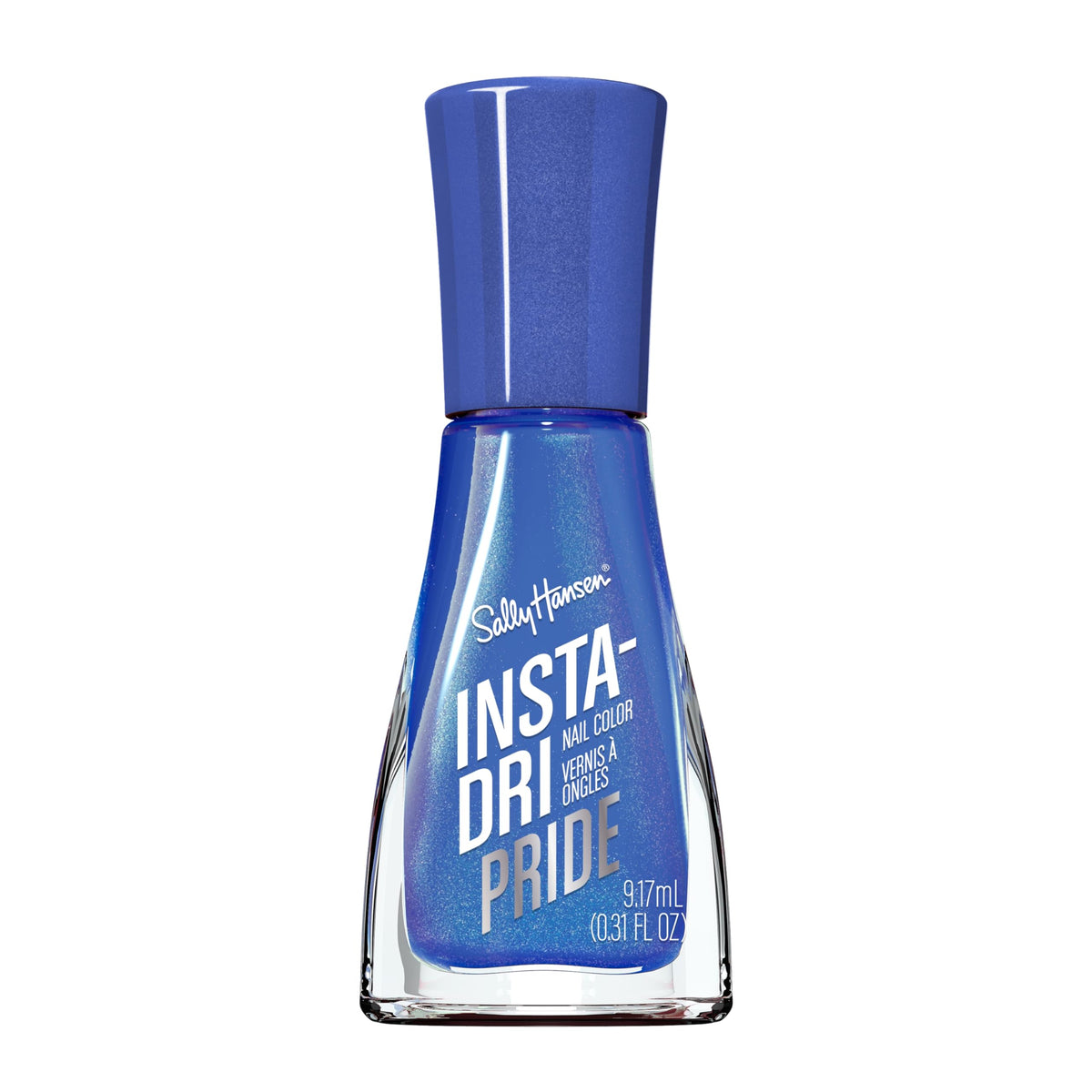 Sally Hansen Be You Blue front bottle showing label and color benefit