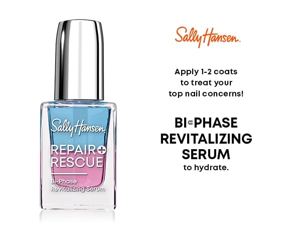 Sally Hansen bi-phase separation visible before shaking, ensures dual hydration action