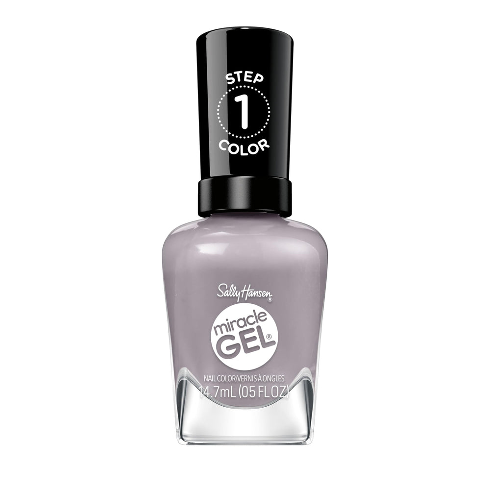 Sally Hansen bottle front view showing Fog-et Me Not shade and salon finish