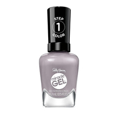 Sally Hansen bottle front view showing Fog-et Me Not shade and salon finish