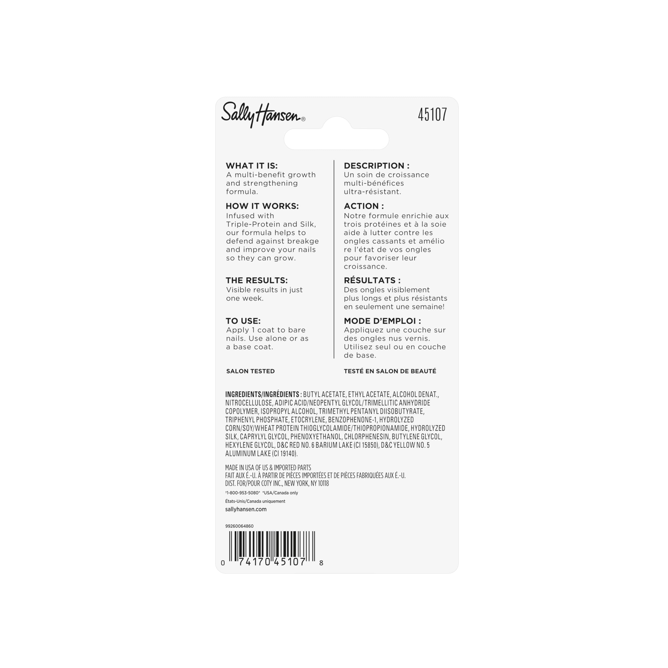 Sally Hansen brush applicator detail for precise, even nail coverage