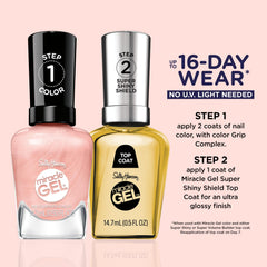 Sally Hansen brush close-up applying smooth color for even coverage benefit