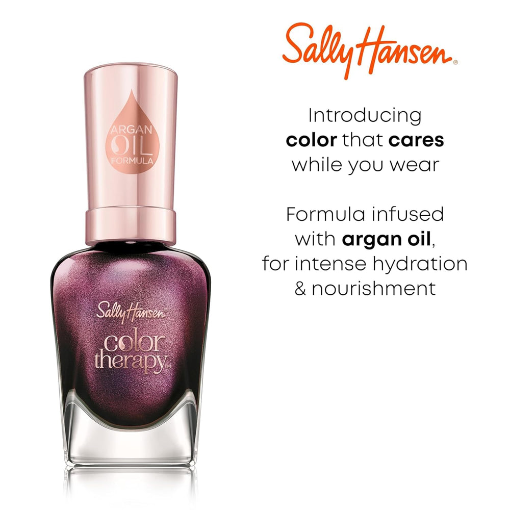Sally Hansen brush stroke demonstrating even application and streak-free coverage benefit
