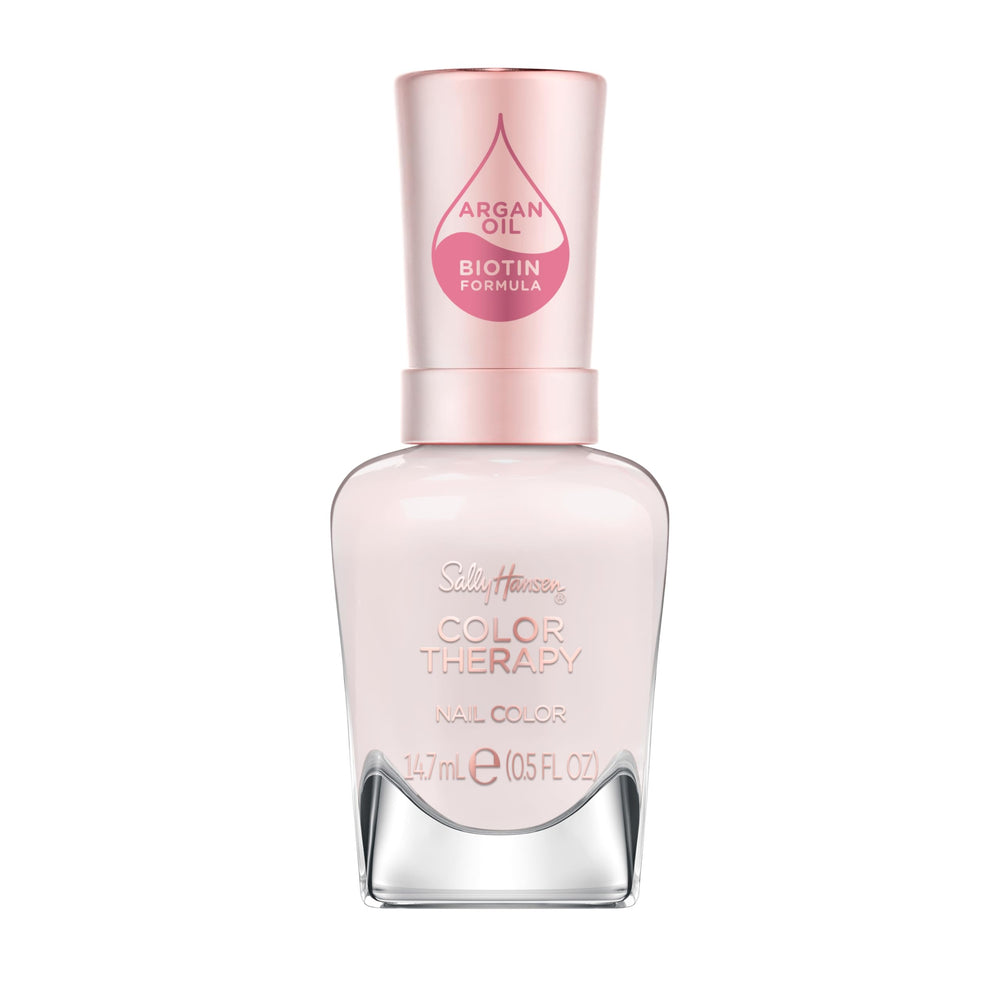 Sally Hansen bottle front view showing 127 No Hesitations and glossy finish benefit