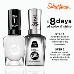 Sally Hansen brush and cap demonstrating easy application and smooth coverage benefit