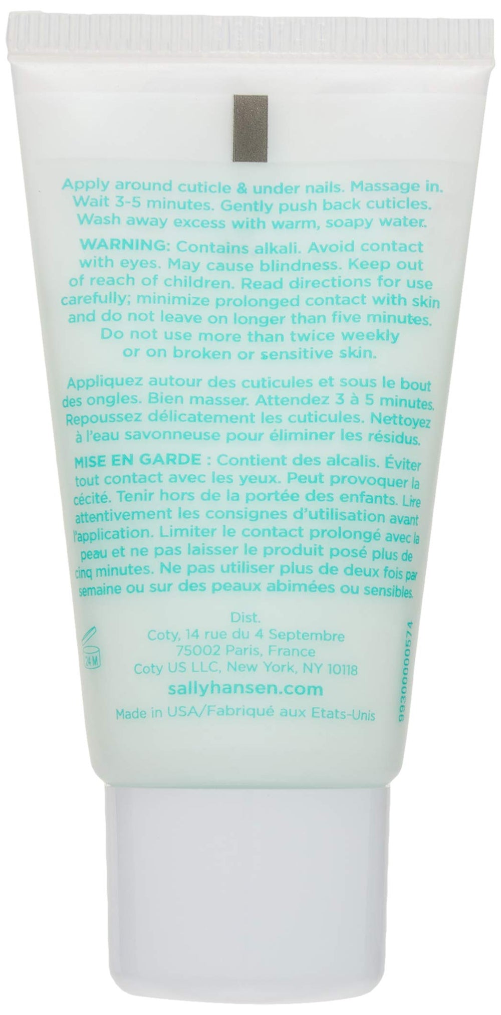 Sally Hansen gel texture close-up displaying aloe-infused smooth formula and gentle action