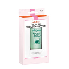 Sally Hansen cuticle remover being applied during at-home manicure, neat polish prep benefit