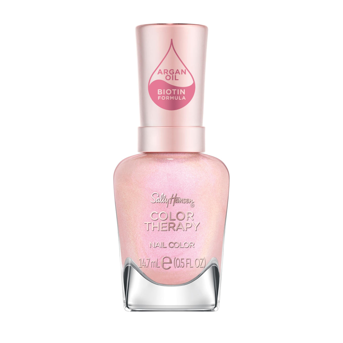 Sally Hansen bottle front shot showing Epink Journey and glossy finish benefit