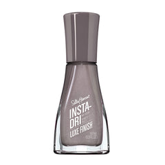 Sally Hansen bottle front view showing cool gray color and luxe finish benefit