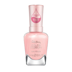 Sally Hansen front bottle showing rosy quartz color and glossy finish benefit