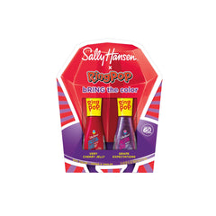 Sally Hansen front view of red and purple duo showing packaging and color benefits