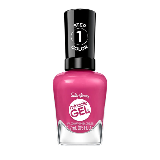 Sally Hansen front packaging showing 350 Work Hard Play Pink and vibrant color benefit