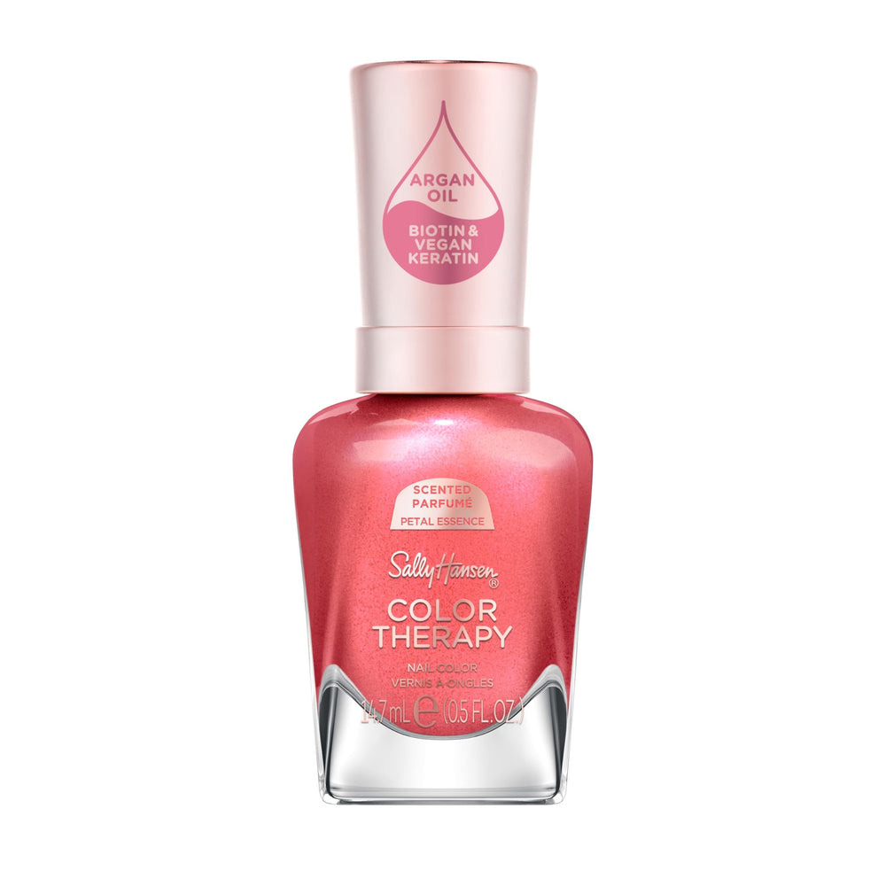 Sally Hansen front packaging 462 Peel the Love shows the pink shade and benefit