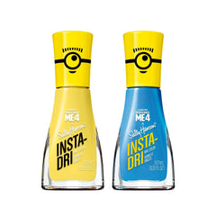 Sally Hansen front packaging duo showing bright yellow and blue, quick-dry convenience