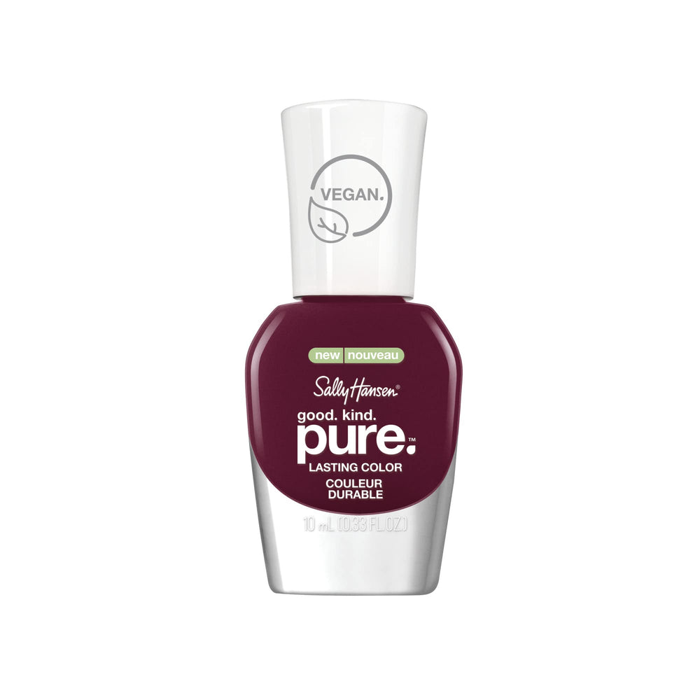 Sally Hansen front packaging showing 330 Beet It deep plum and clean-label benefits