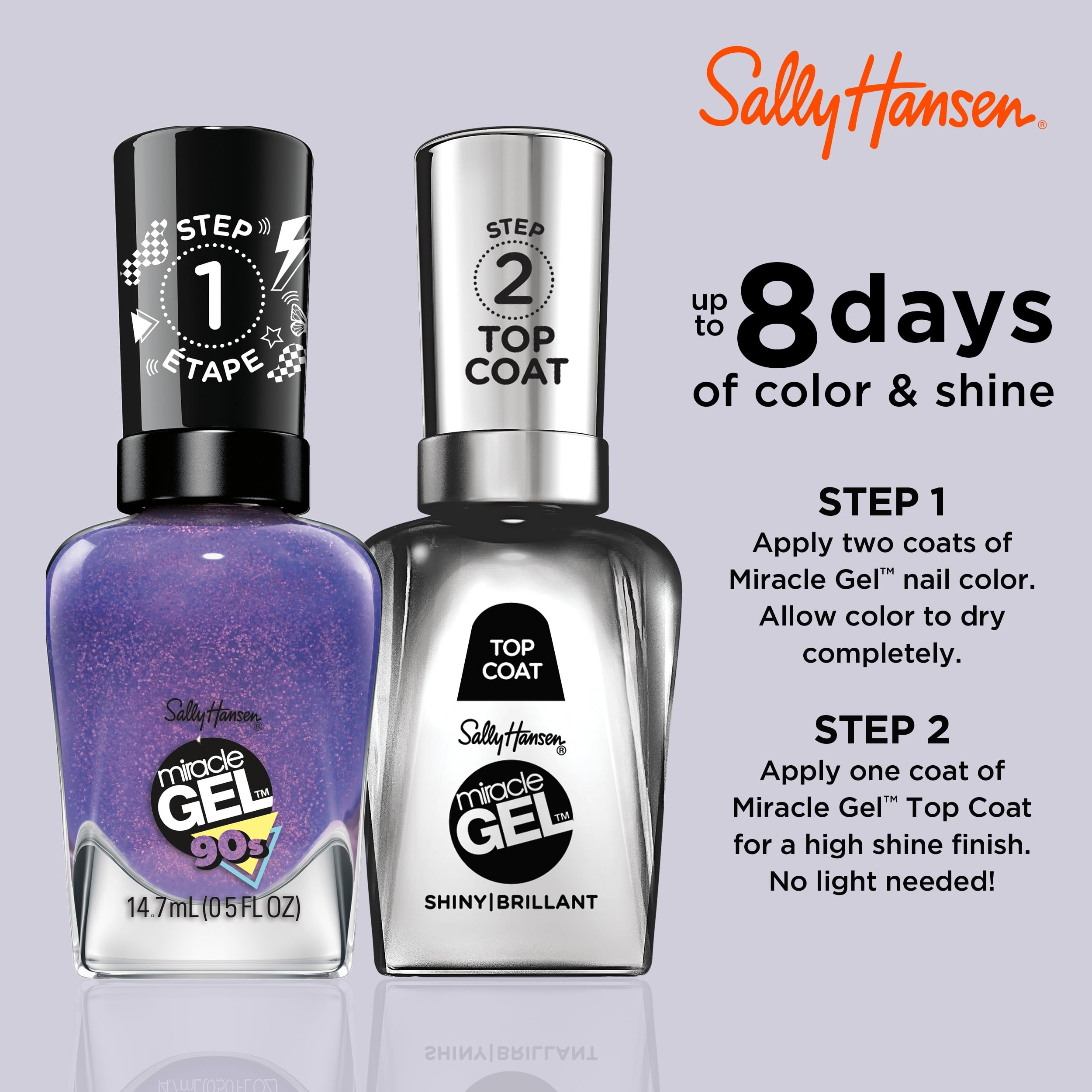 Sally Hansen frosted tips brush stroke demonstrating smooth application and even coverage