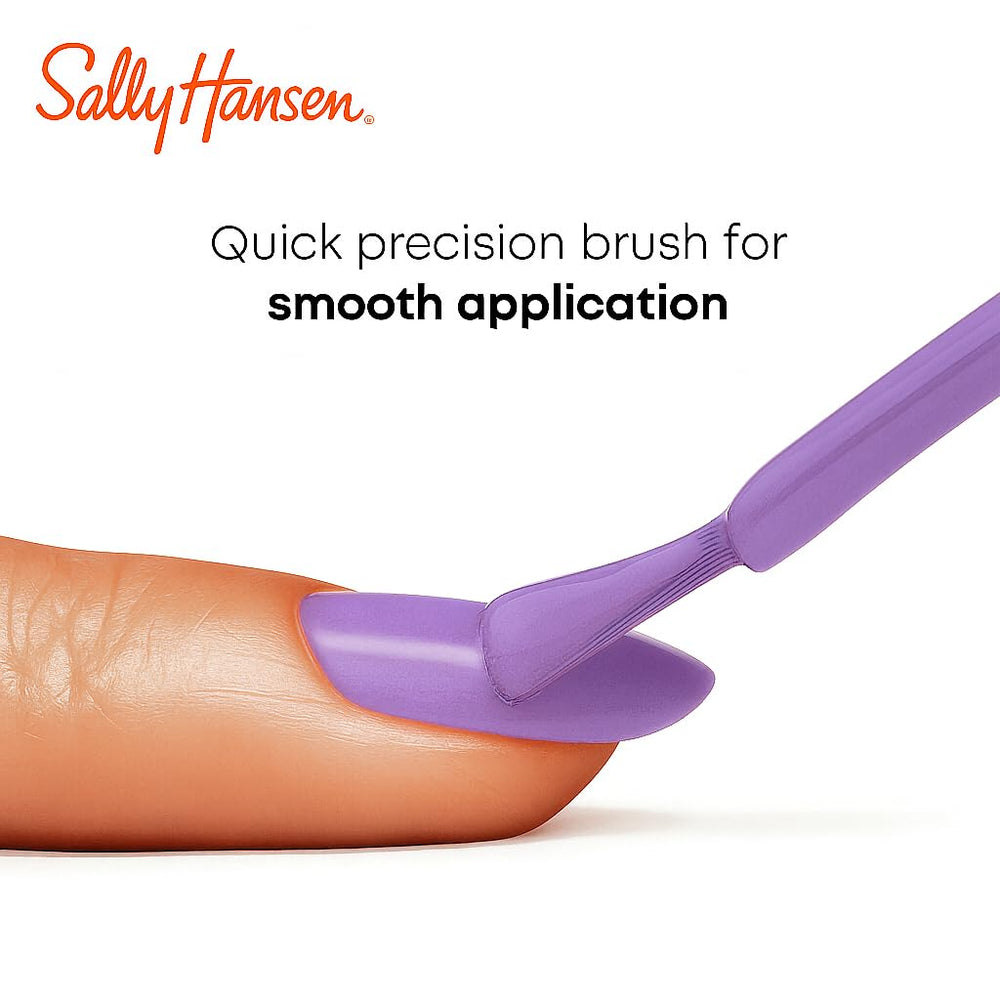 Sally Hansen frosted tips swatch on nail wheel showing true shade and versatile styling options