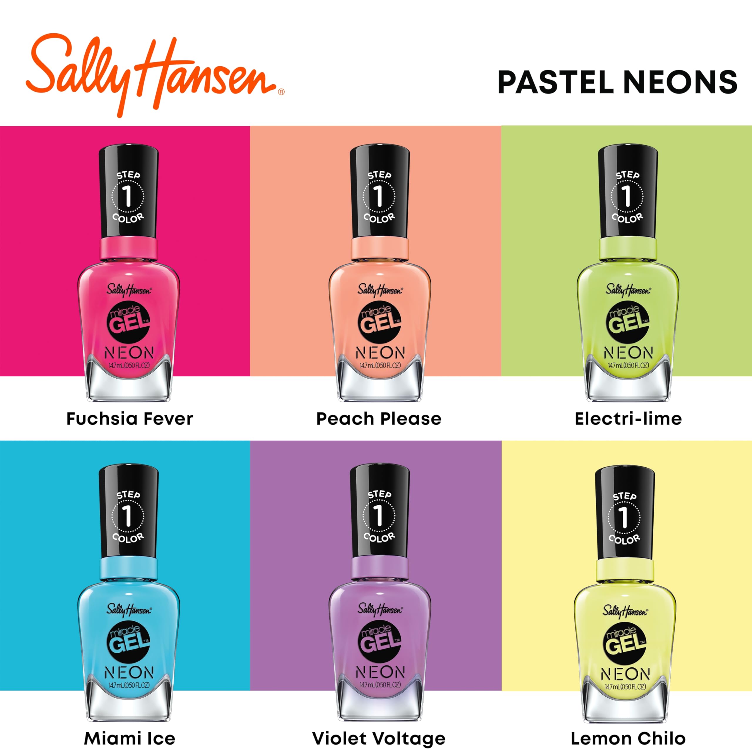 Applying Sally Hansen Miracle Gel color coat demonstrating quick two-step application