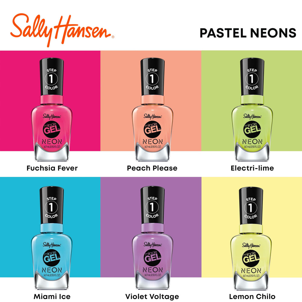 Applying Sally Hansen Miracle Gel color coat demonstrating quick two-step application