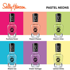 Applying Sally Hansen Miracle Gel color coat demonstrating quick two-step application