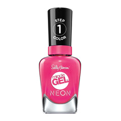 Sally Hansen bottle front packaging showing bright fuchsia shade and salon finish
