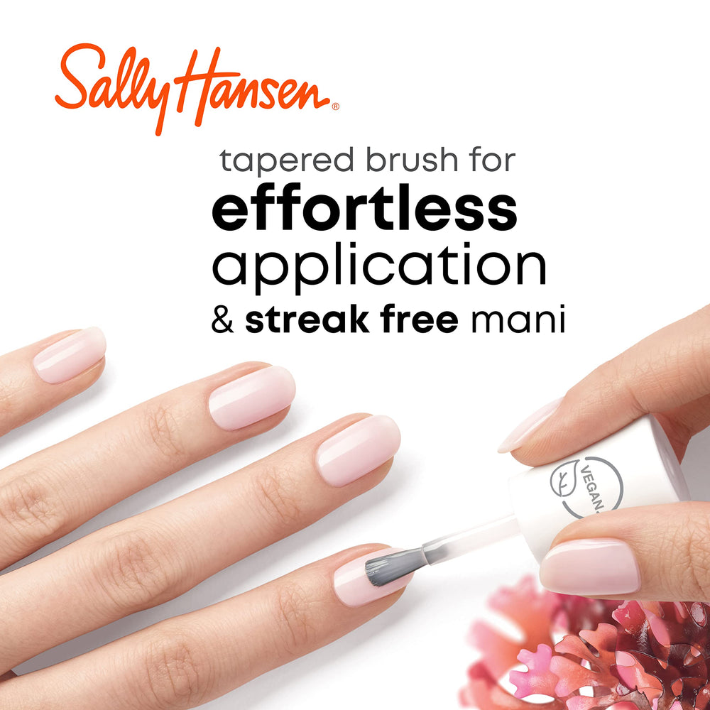 Close-up of Sally Hansen plant-based brush bristles for smooth, even application benefit