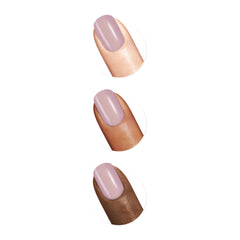 Sally Hansen single brush stroke on a nail showing one‑coat opacity and quick drying benefit