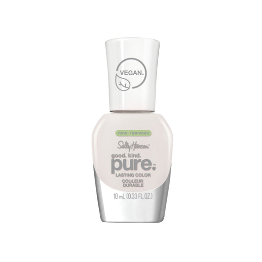 Sally Hansen bottle front packaging showing clean white shade and benefits