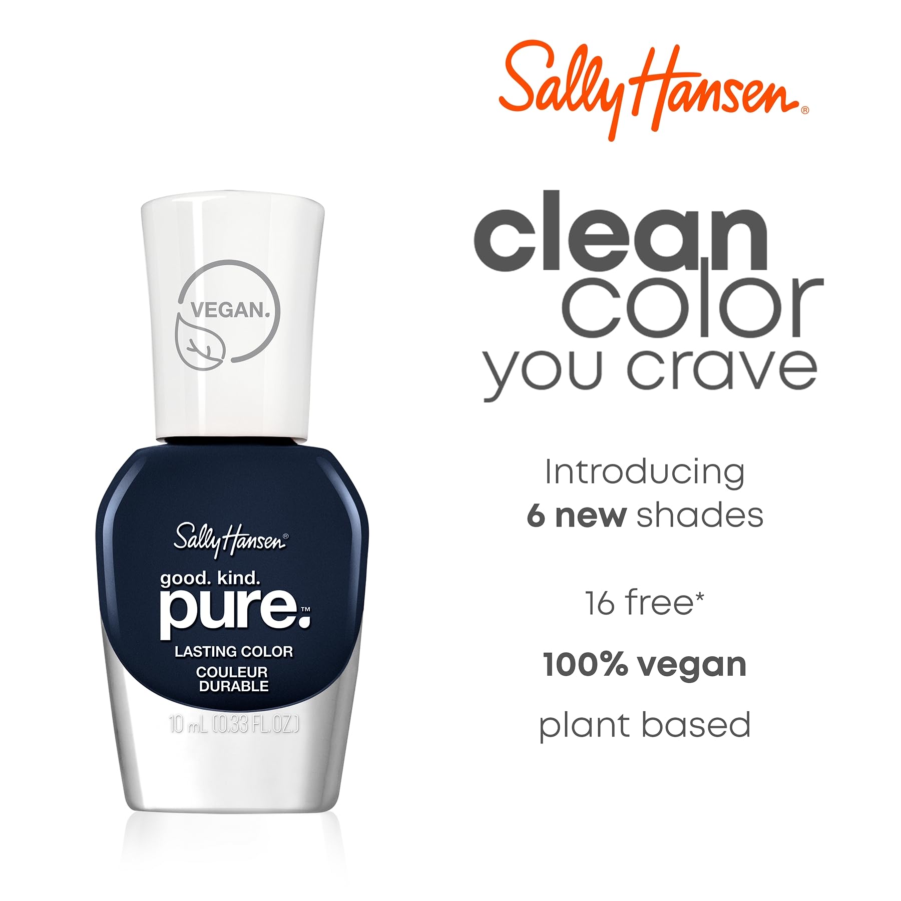 Sally Hansen swatch on nail tips showing opaque creamy white color