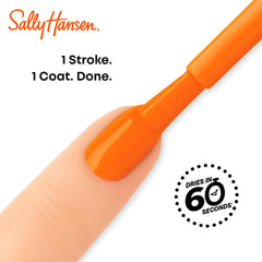 Sally Hansen brush stroke close-up of 770 Hella Yella showing opaque coverage and smooth finish benefit