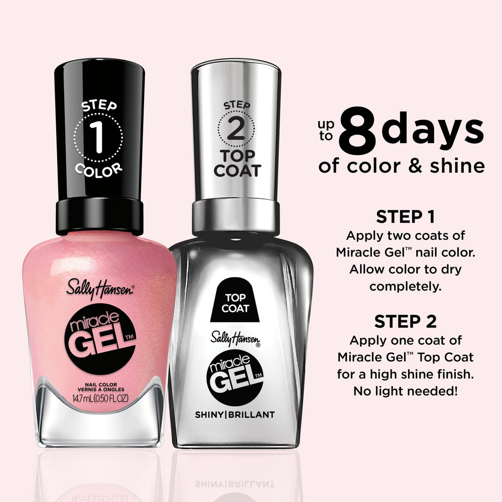 Sally Hansen Home Sweet Home pink swatch on white showing sheer shimmer and natural finish