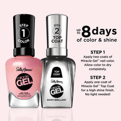 Sally Hansen Home Sweet Home pink swatch on white showing sheer shimmer and natural finish